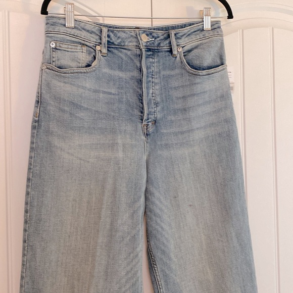 Free People NWT Women's High Rise Wide Leg Jeans Size 29 Blue Button Fly - Picture 2 of 14